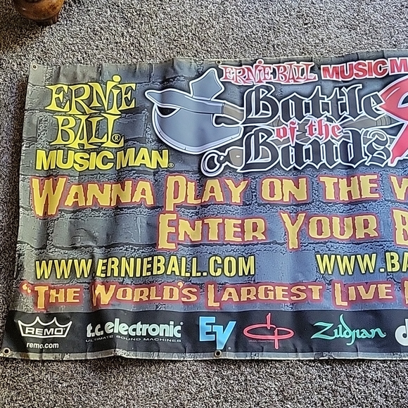 Rare Vintage 2005 Ernie Ball Battle of the Bands 9 Warped Tour Banner! - Picture 6 of 9
